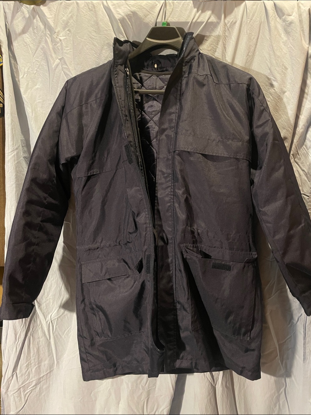 Men's Large Navy Romanian Police Academy Insulated Jacket - Surplus Winter Coat